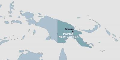 Zemljevid goroka papua nova gvineja