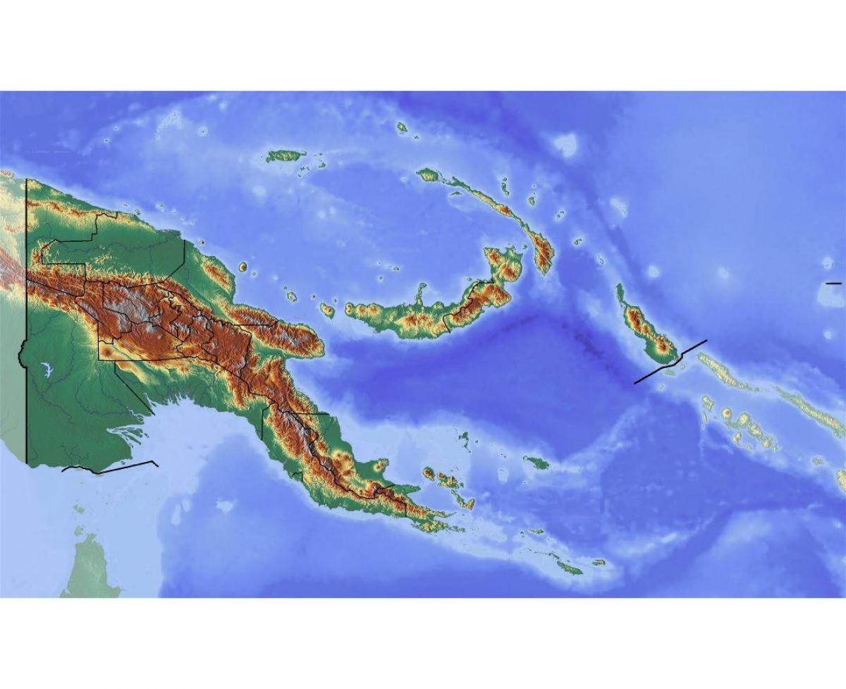 papua nova gvineja topografskih zemljevidov