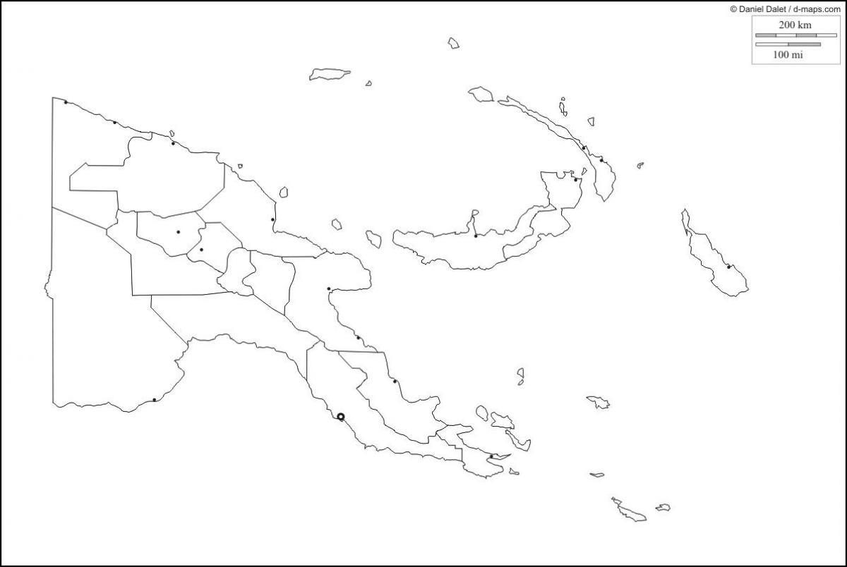 zemljevid papua nova gvineja zemljevid oris
