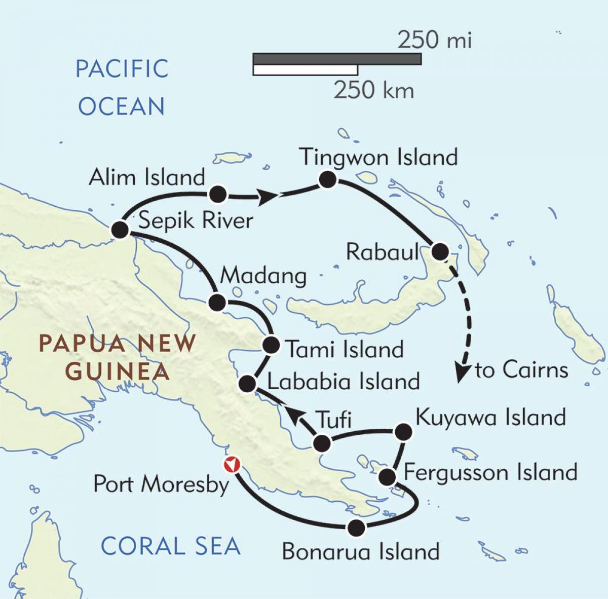 zemljevid rabaul papua nova gvineja