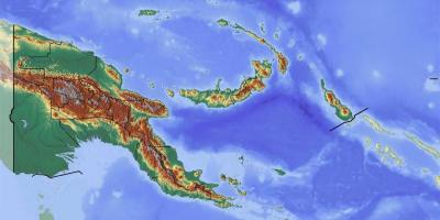 Papua nova gvineja topografskih zemljevidov